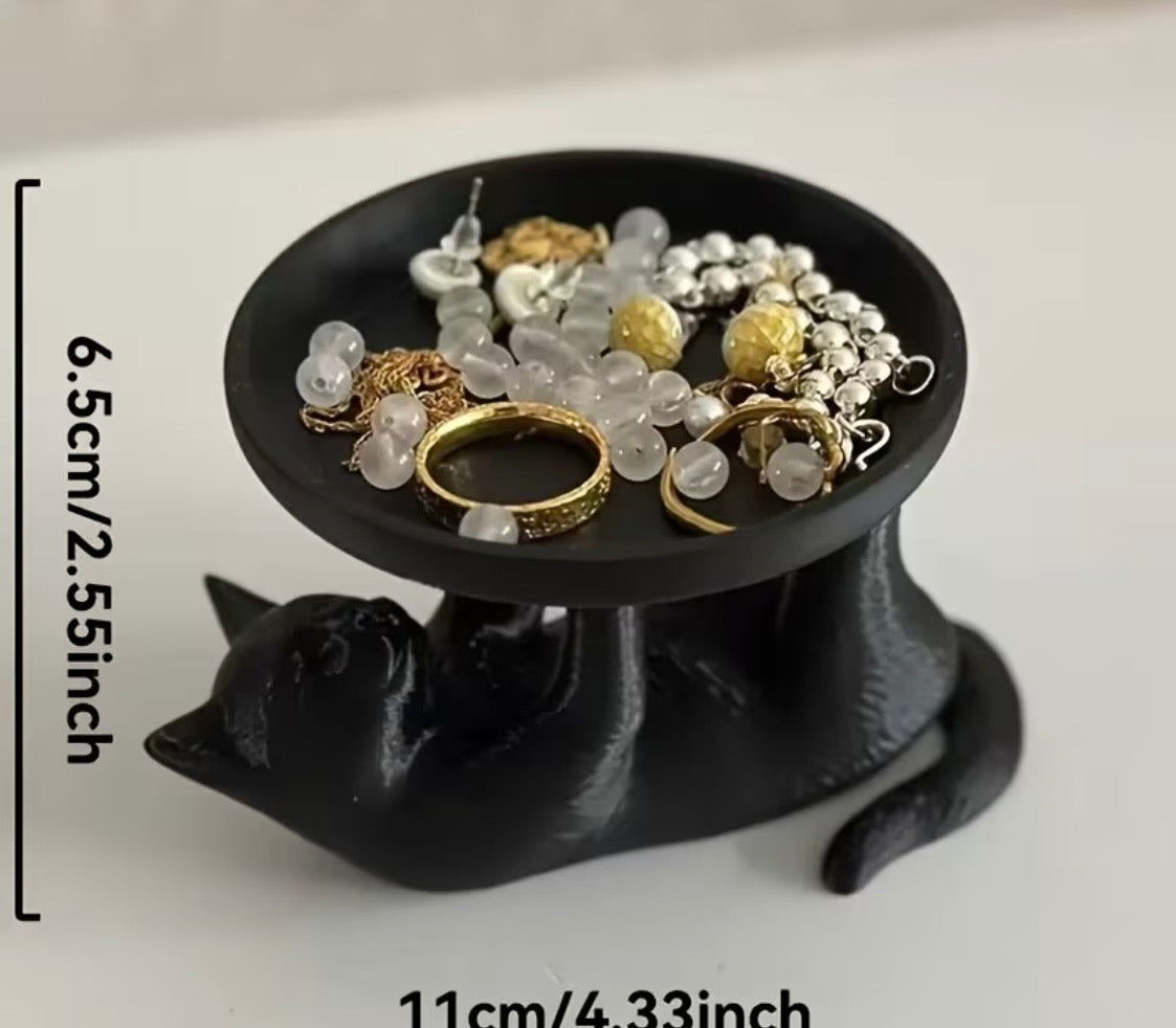 Cat Themed Jewelry Plate Pet Style Storage Box
