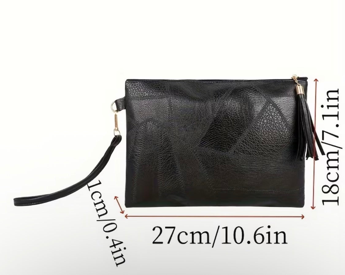 Textured Retro Bag Women's New Texture Design Underarm Bag Fashion Tassel Pleated Shoulder Bag