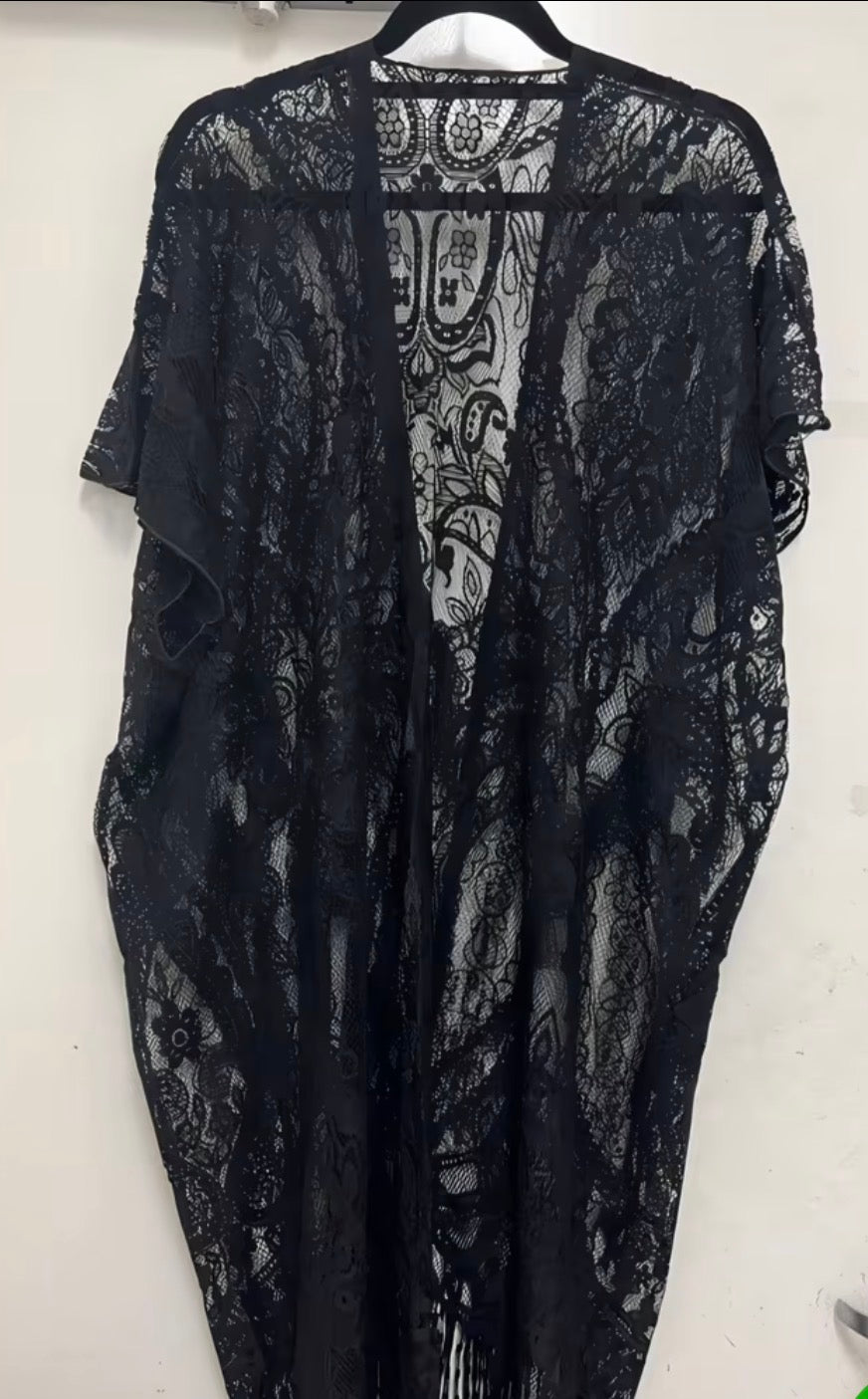 Bohemian Style Women's Embroidered Lace Long Cardigan