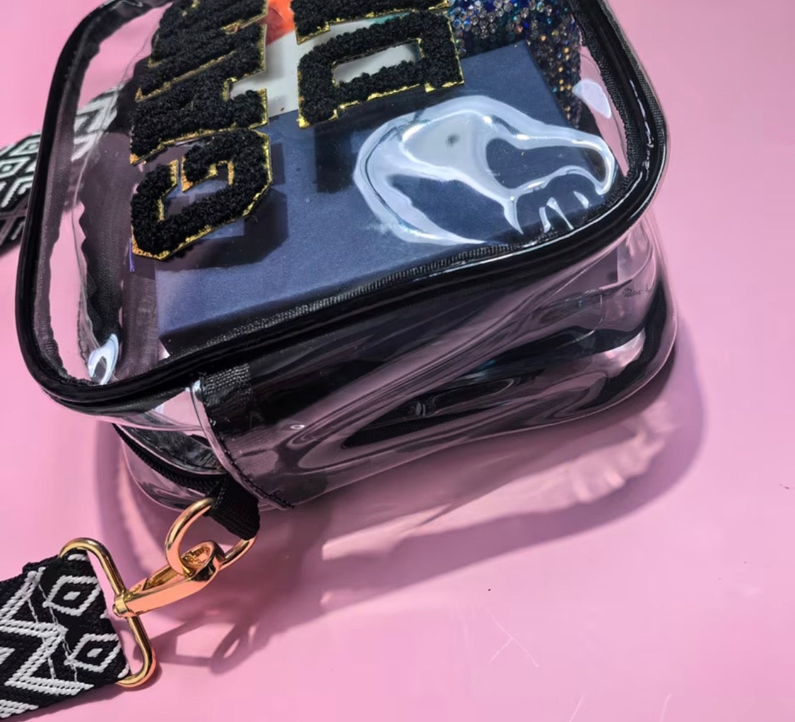 Game Day Clear Bag For Stadium Events With Letter Patches Stadium Approved