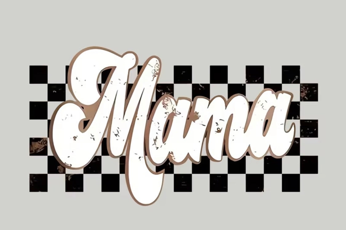 CHECKERED MAMA T-SHIRT