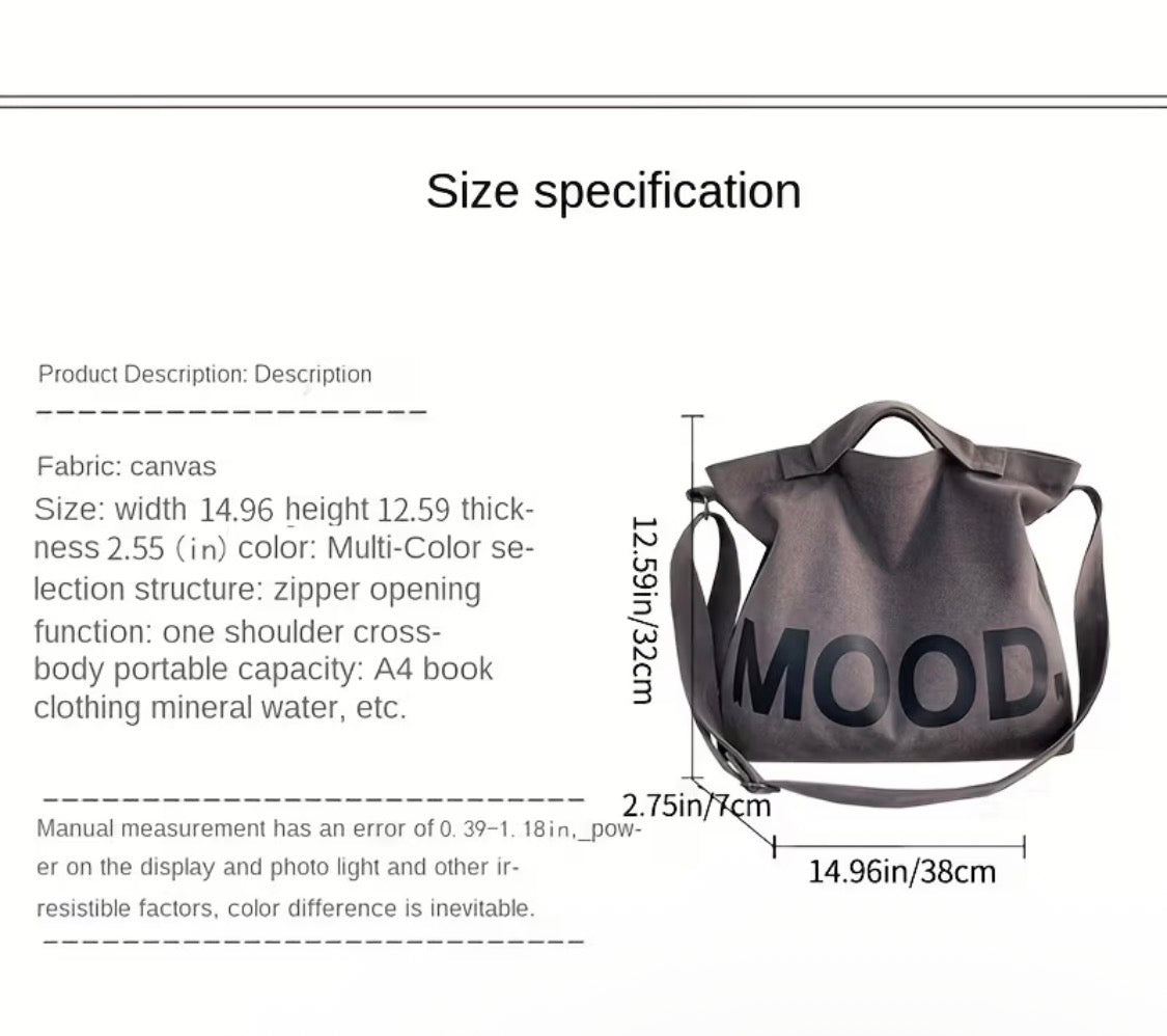 GRAY TOTE BAG