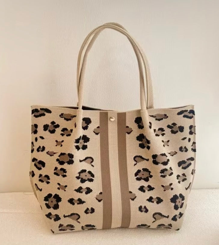 BOLD TAN LEOPARD TOTE
