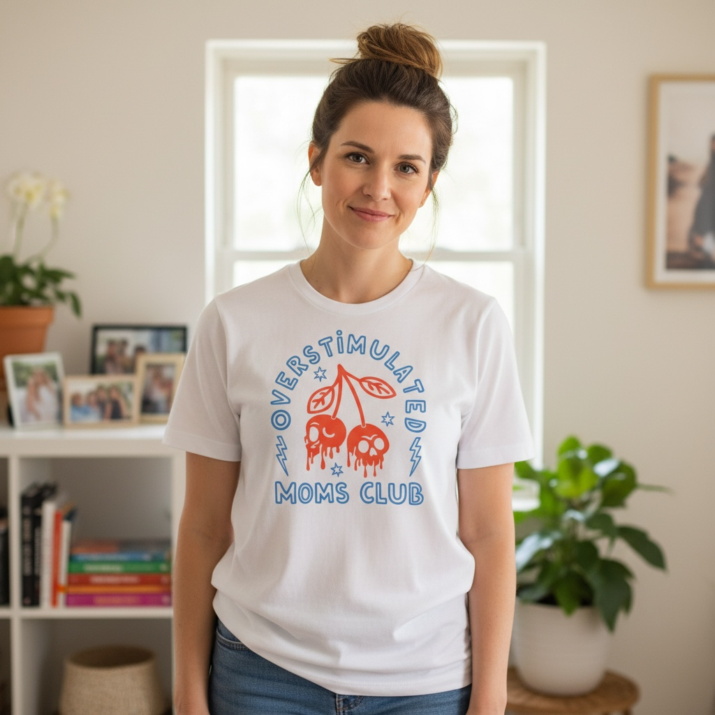 FUN "OVERSTIMULATED MOM'S CLUB" T-SHIRTS