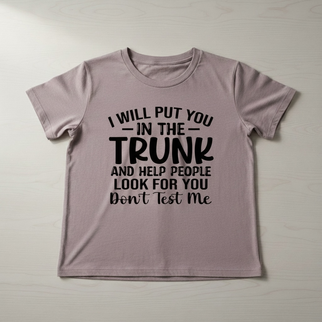 "I WILL PUT YOU IN A TRUNK " T-SHIRT