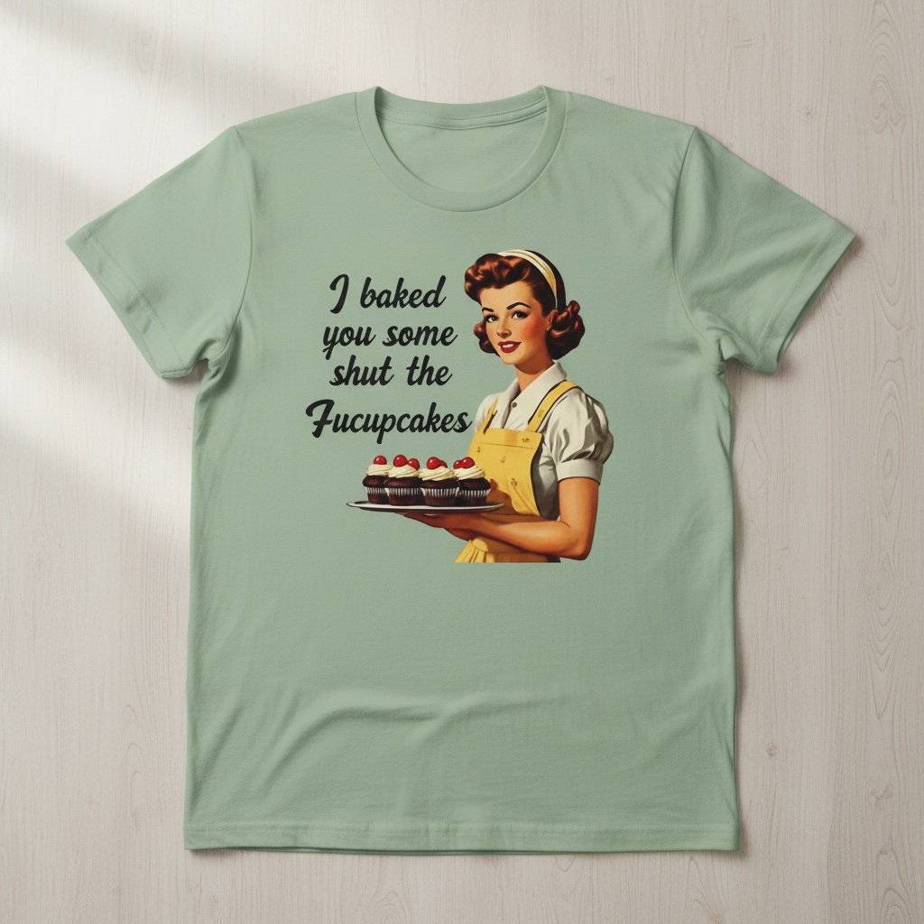 "I BAKED YOU SOME SHUT THE FUCKUPCAKES" T-SHIRT