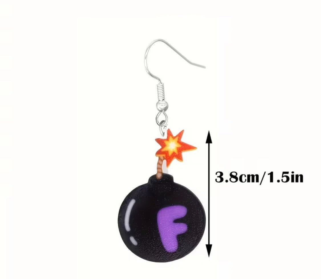 SARCASTIC "F- BOMB"EARRINGS 
