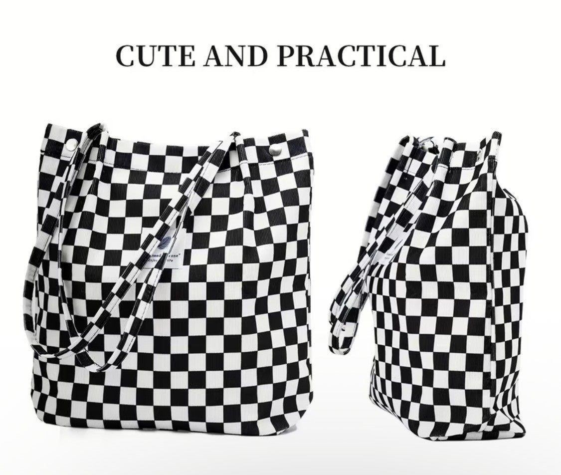 Cute Corduroy Tote Bag Shoulder Handbags for Women 