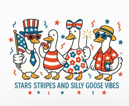 CUTE GOOSE 4TH OF JULY T-SHIRT