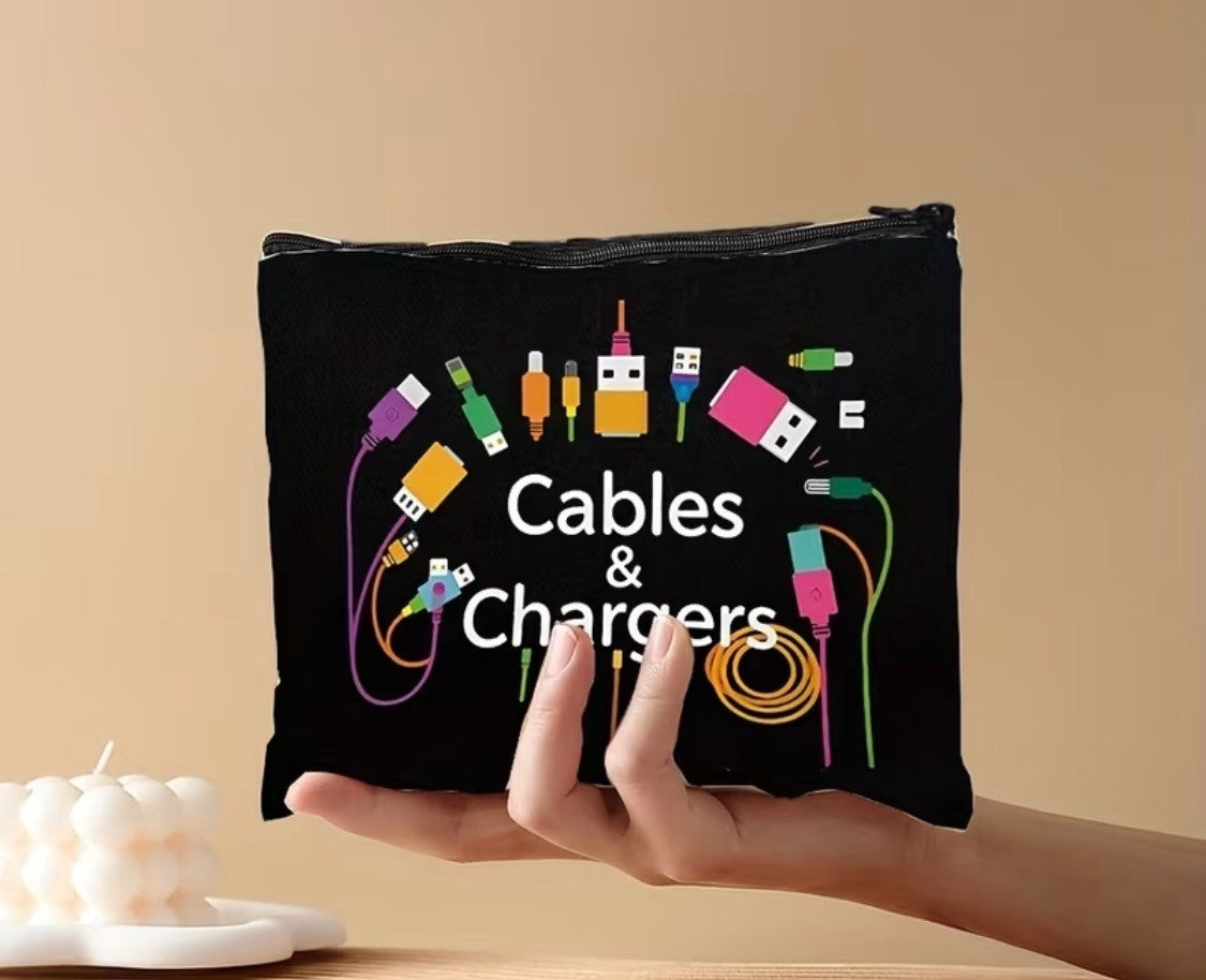 COLORFUL CABLE AND CHARGER BAG 