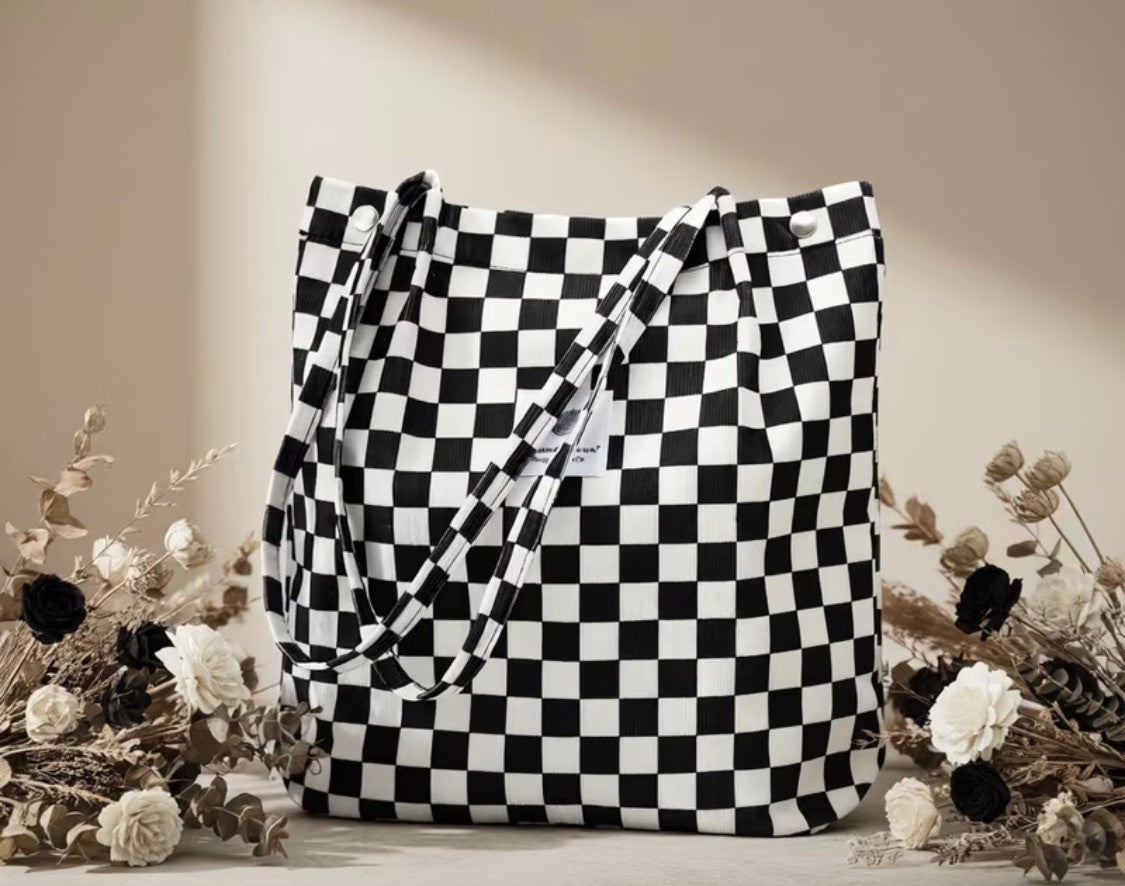 Cute Corduroy Tote Bag Shoulder Handbags for Women 