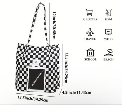 Cute Corduroy Tote Bag Shoulder Handbags for Women 