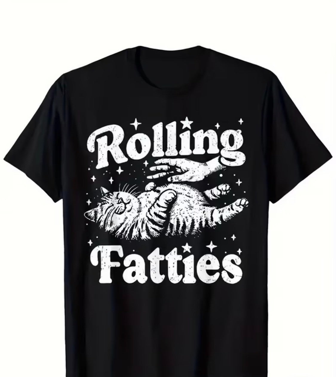 FUNNY "ROLLING FATTIES" CAT SHIRT