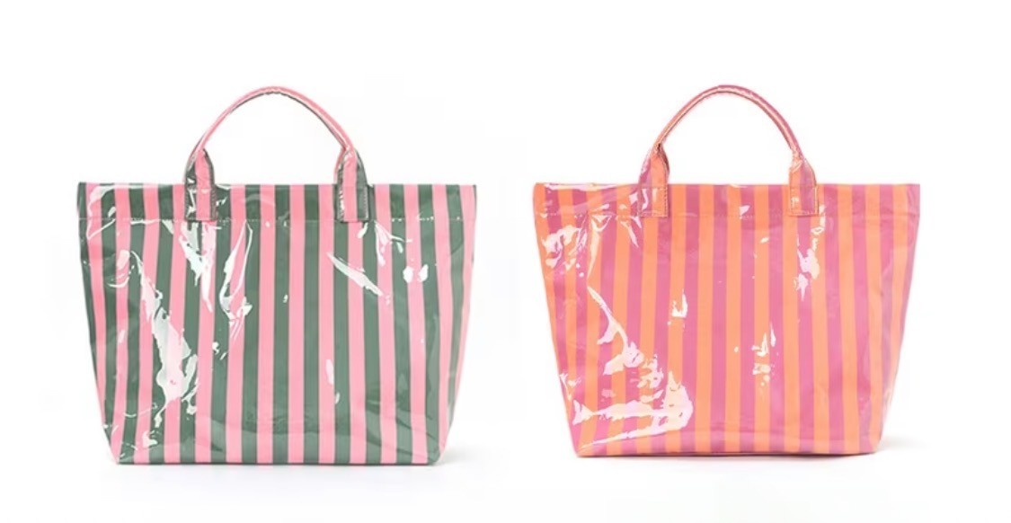  Large Capacity Women's Handbag, Striped Pattern Easy Style Women's Tote Bag