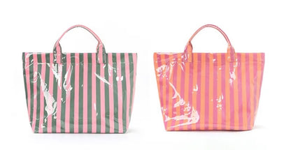  Large Capacity Women's Handbag, Striped Pattern Easy Style Women's Tote Bag