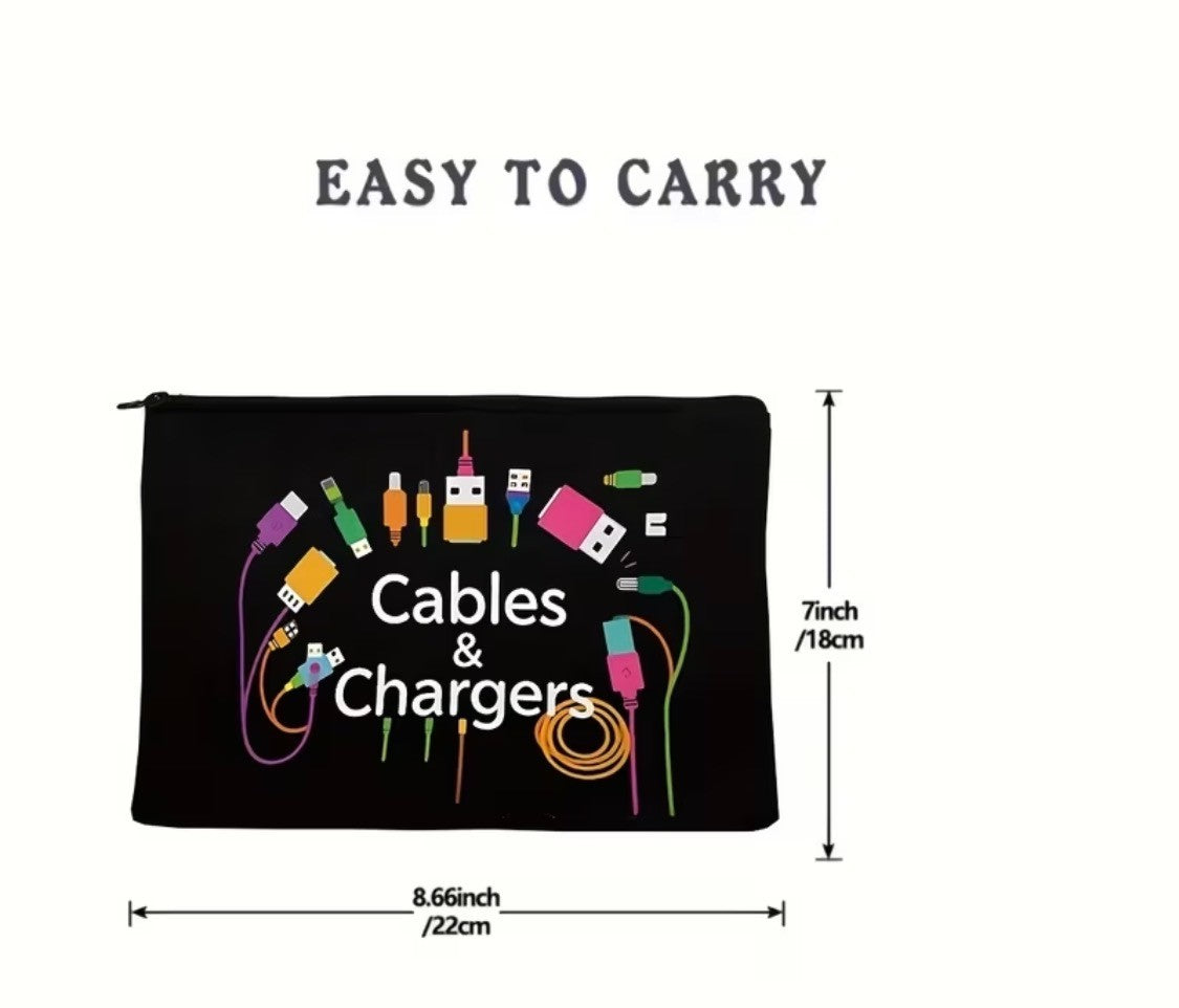 COLORFUL CABLE AND CHARGER BAG 