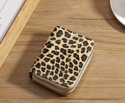 Leopard Print Short Women's Wallet