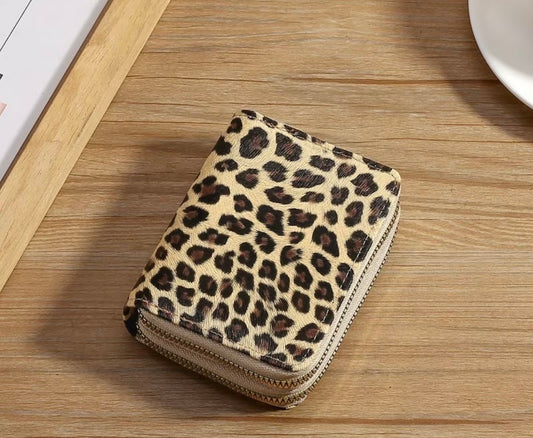 Leopard Print Short Women's Wallet
