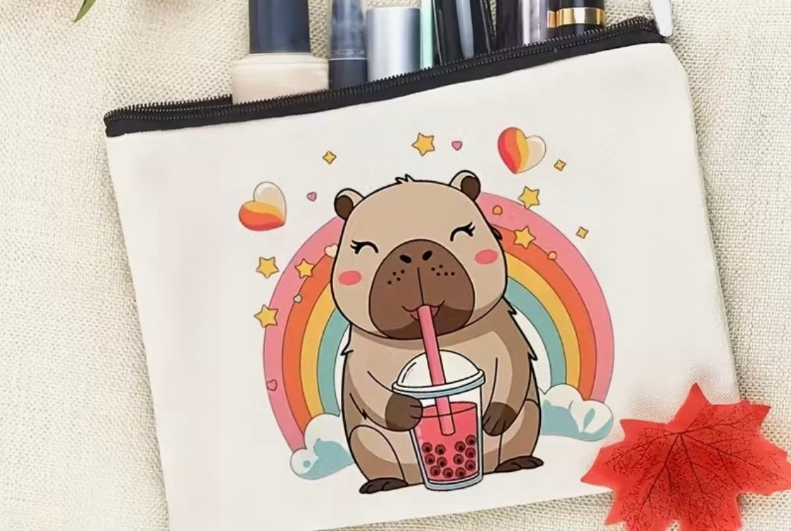 Capybara-Themed Zipper Pouch