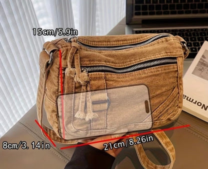Vintage Street-Style Women's Trendy Shoulder Crossbody Bag