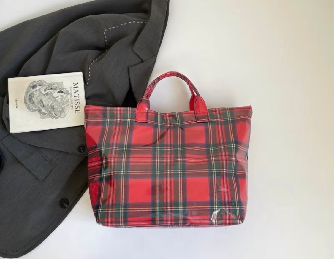 WOMEN'S Fun Chic PLAID TOTE BAG