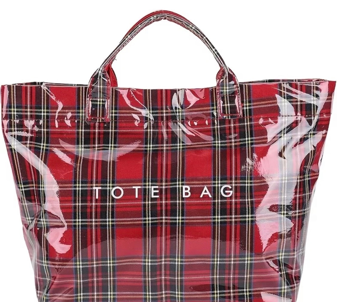 WOMEN'S Fun Chic PLAID TOTE BAG