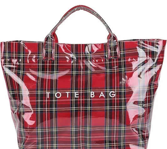 WOMEN'S Fun Chic PLAID TOTE BAG