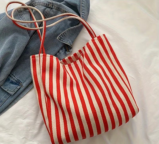 STYLISH STRIPED TOTE BAG