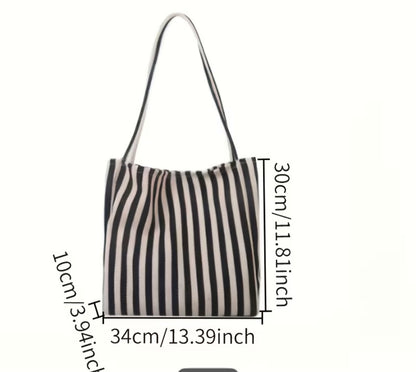 STYLISH STRIPED TOTE BAG
