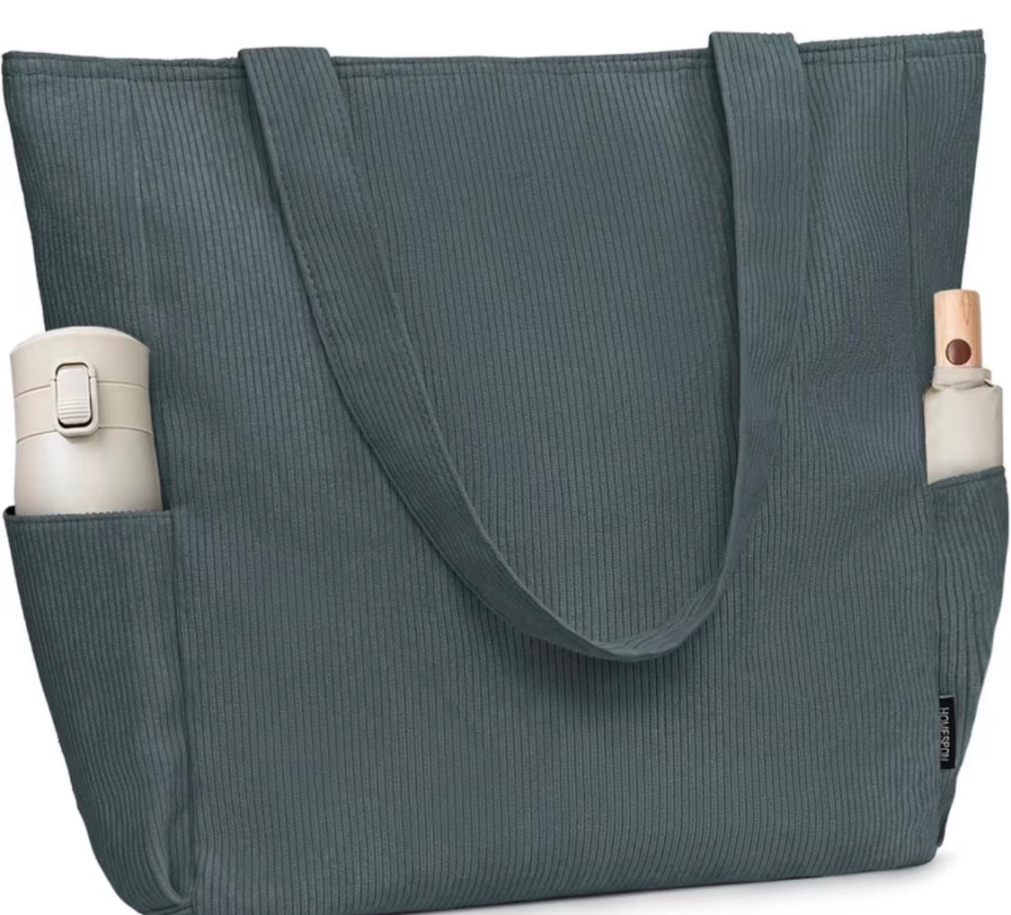 WOMEN'S CORDUROY TOTE BAG