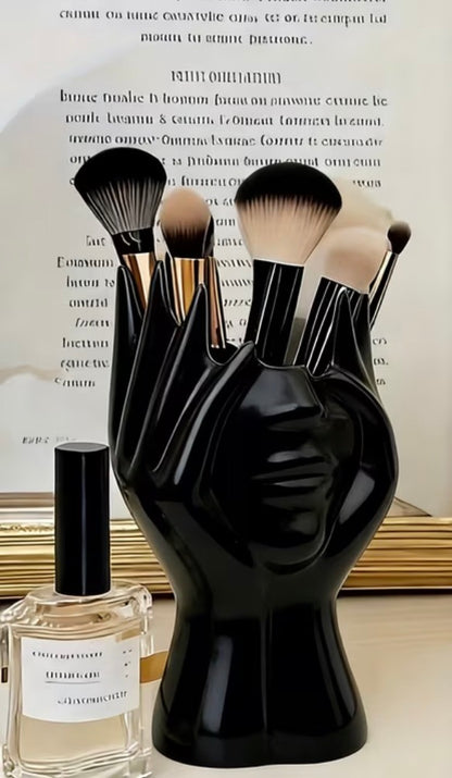 Creative Face Makeup Brush Holder - Whimsical Human Head Design