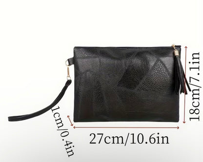 Textured Retro Bag Women's New Texture Design Underarm Bag Fashion Tassel Pleated Shoulder Bag