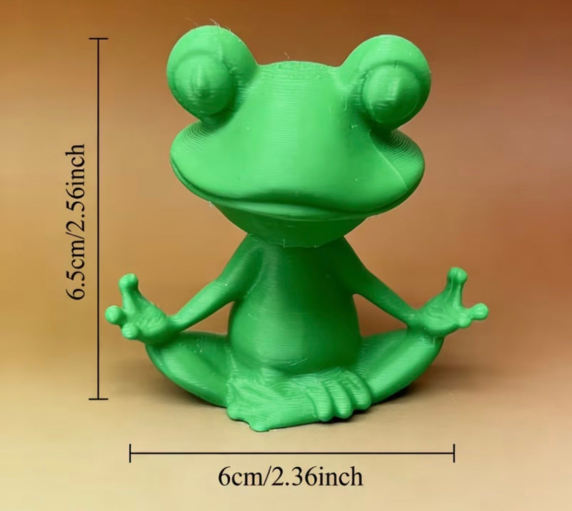 Adorable Zen Frog Meditation Statue
