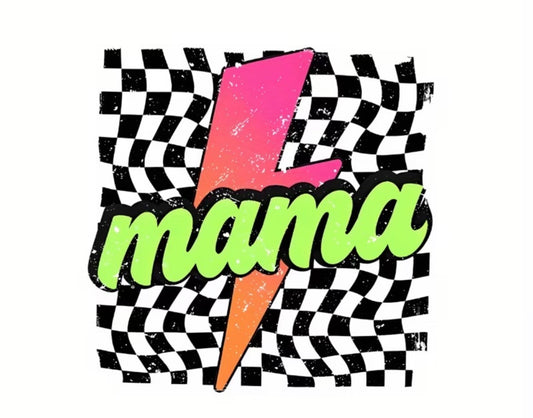 CHECKERED MAMA T-SHIRT