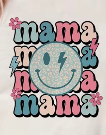 SMILEY FACE MAMA T-SHIRT