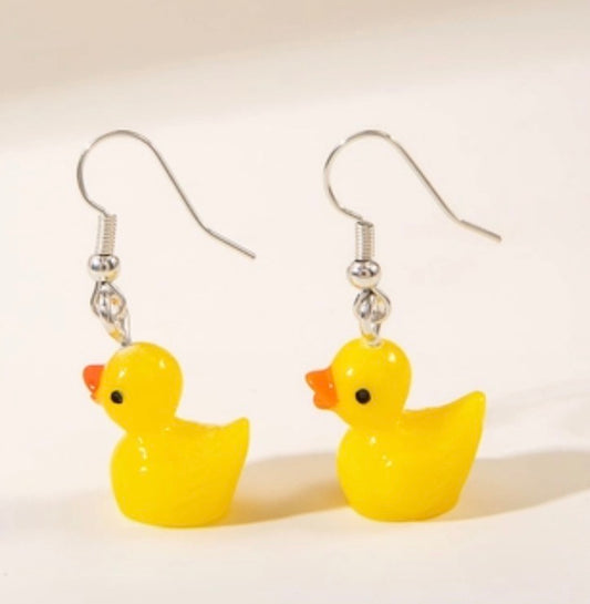 Cartoon Duck Dangle Earrings