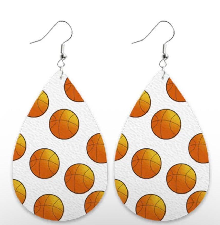 CUTE BASKETBALL WATERDROP EARRINGS