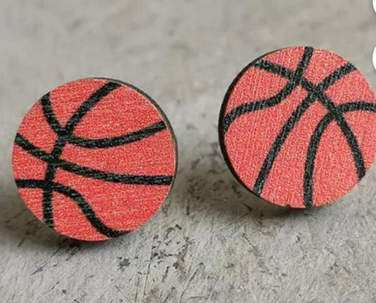 BASKETBALL STUD EARRINGS