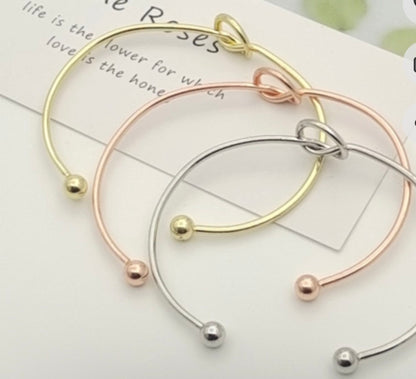 3 Minimalist Metal Knot Open Cuff Bracelet