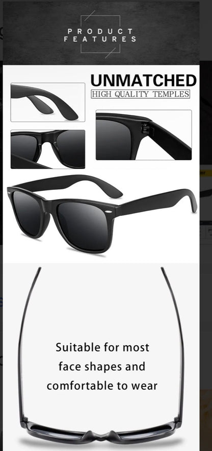 Retro Square Frame Sunglasses
