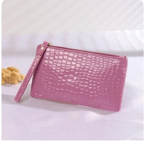 Crocodile Pattern Clutch Bag