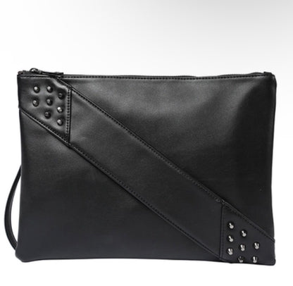 Biker Style Studded Rivet Clutch Bag