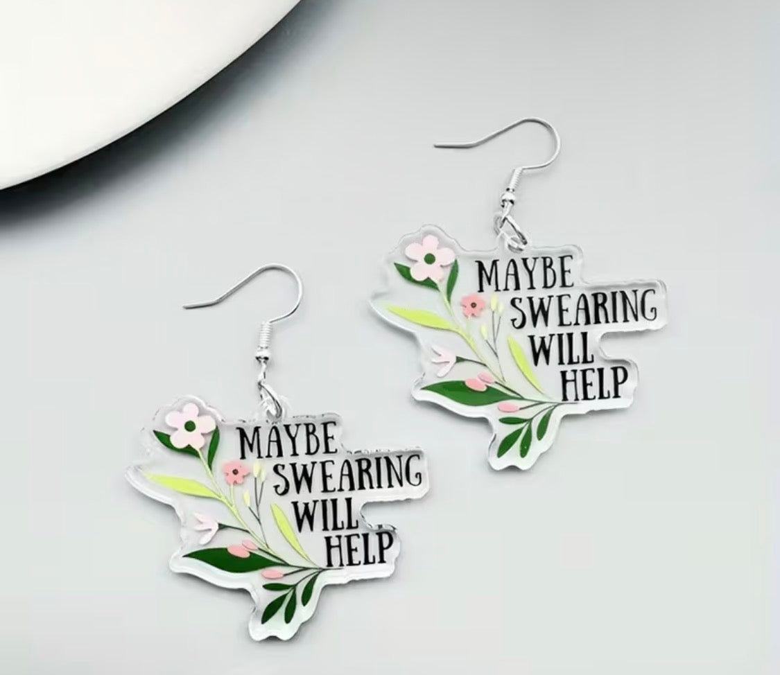 Sarcastic Unique Acrylic Earrings