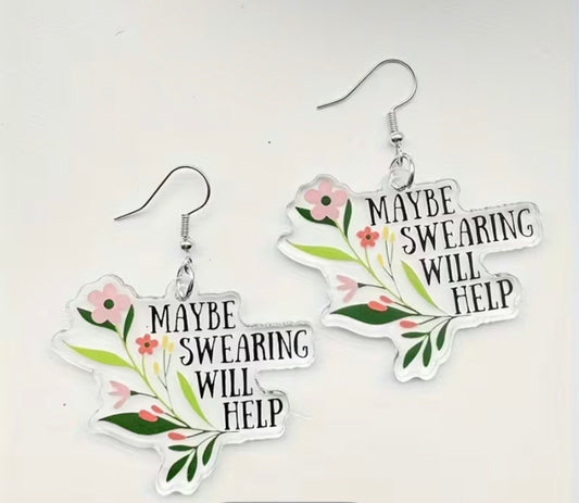 Sarcastic Unique Acrylic Earrings