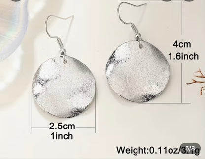 Gold Simple Irregular Round Women's Earrings