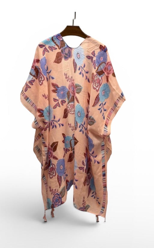 PINK FLORAL KIMONO