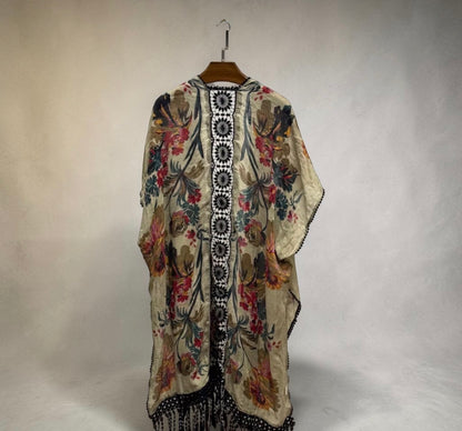 GREEN FLORAL KIMONO