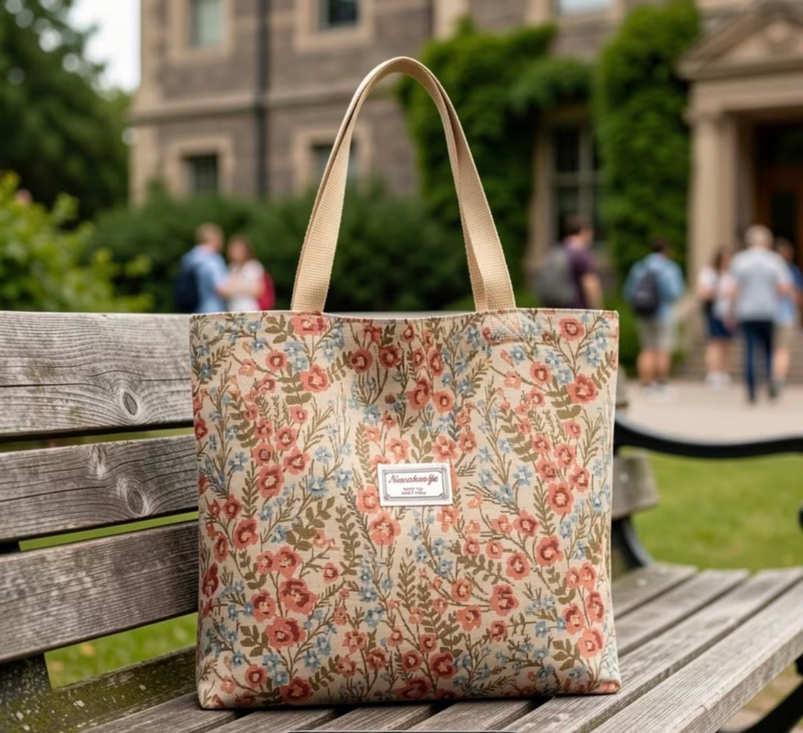 SMALL FLORAL TOTE HANDBAG