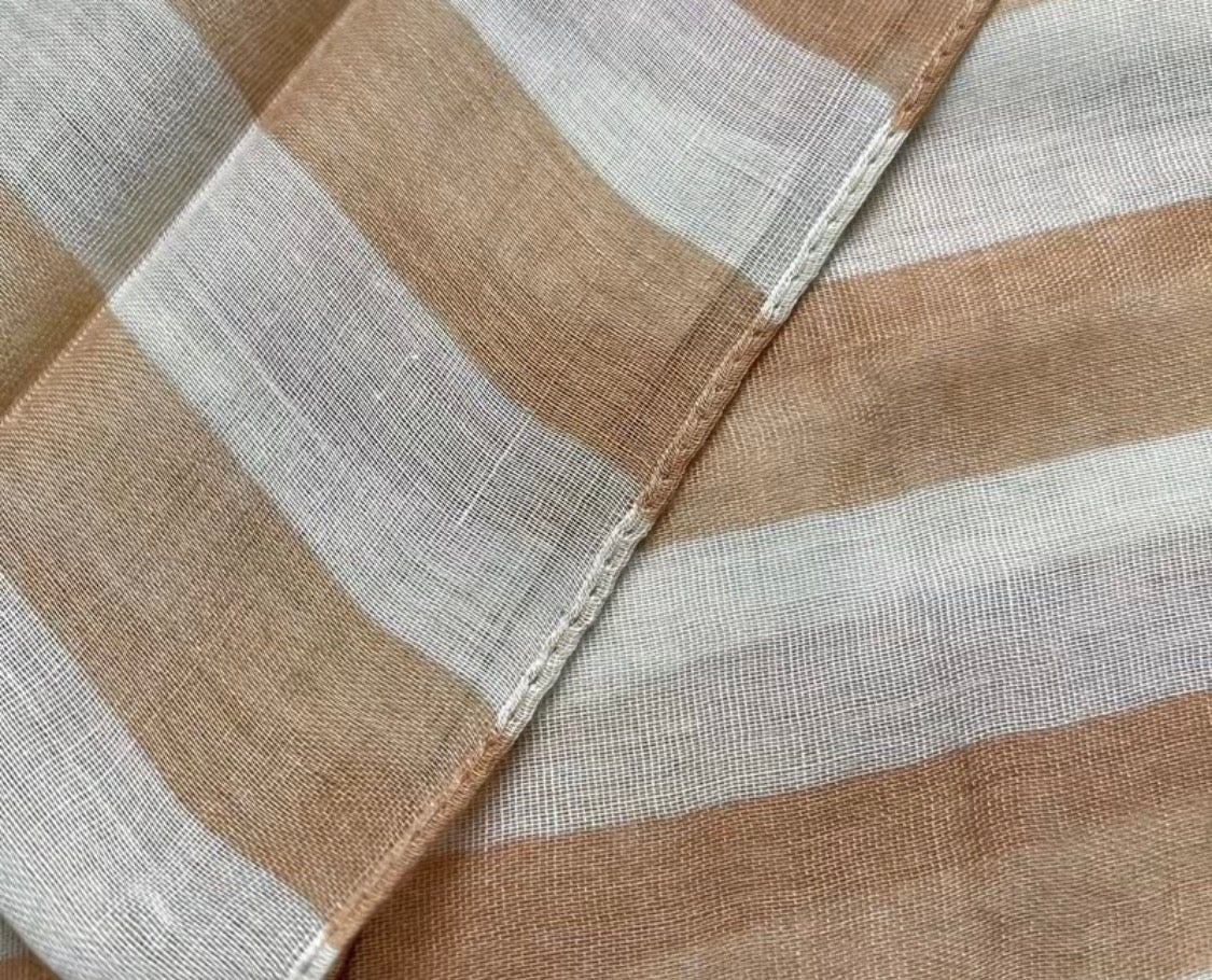 BEIGE AND CREAM INFINITY SCARF