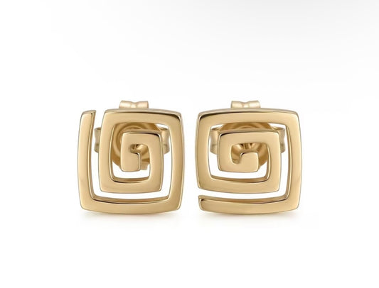 GOLD GEOMETRIC SQUARE EARRINGS